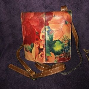 Patricia Nash Leather Saddle Cross Body Bag